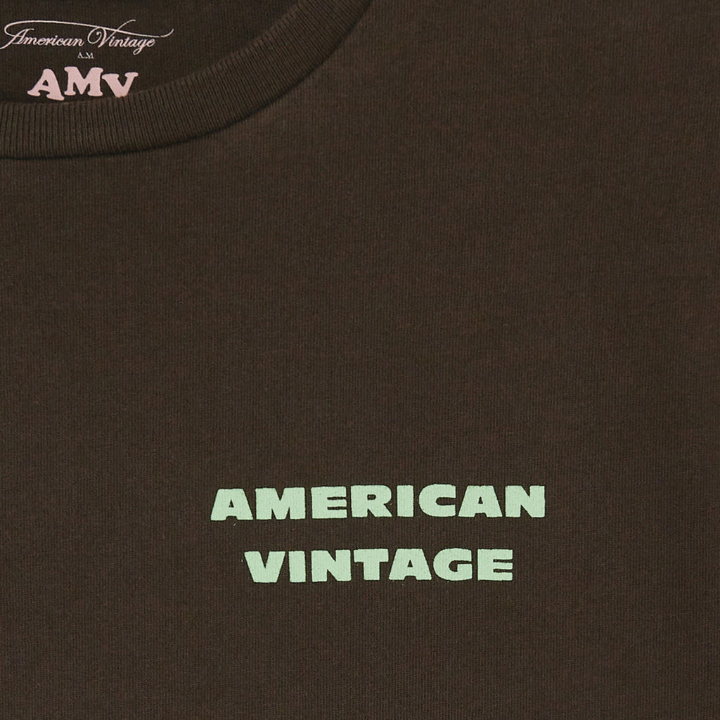 T-shirt Droit manches courtes col rond imprimé American Vintage