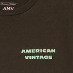 T-shirt Droit manches courtes col rond imprimé American Vintage