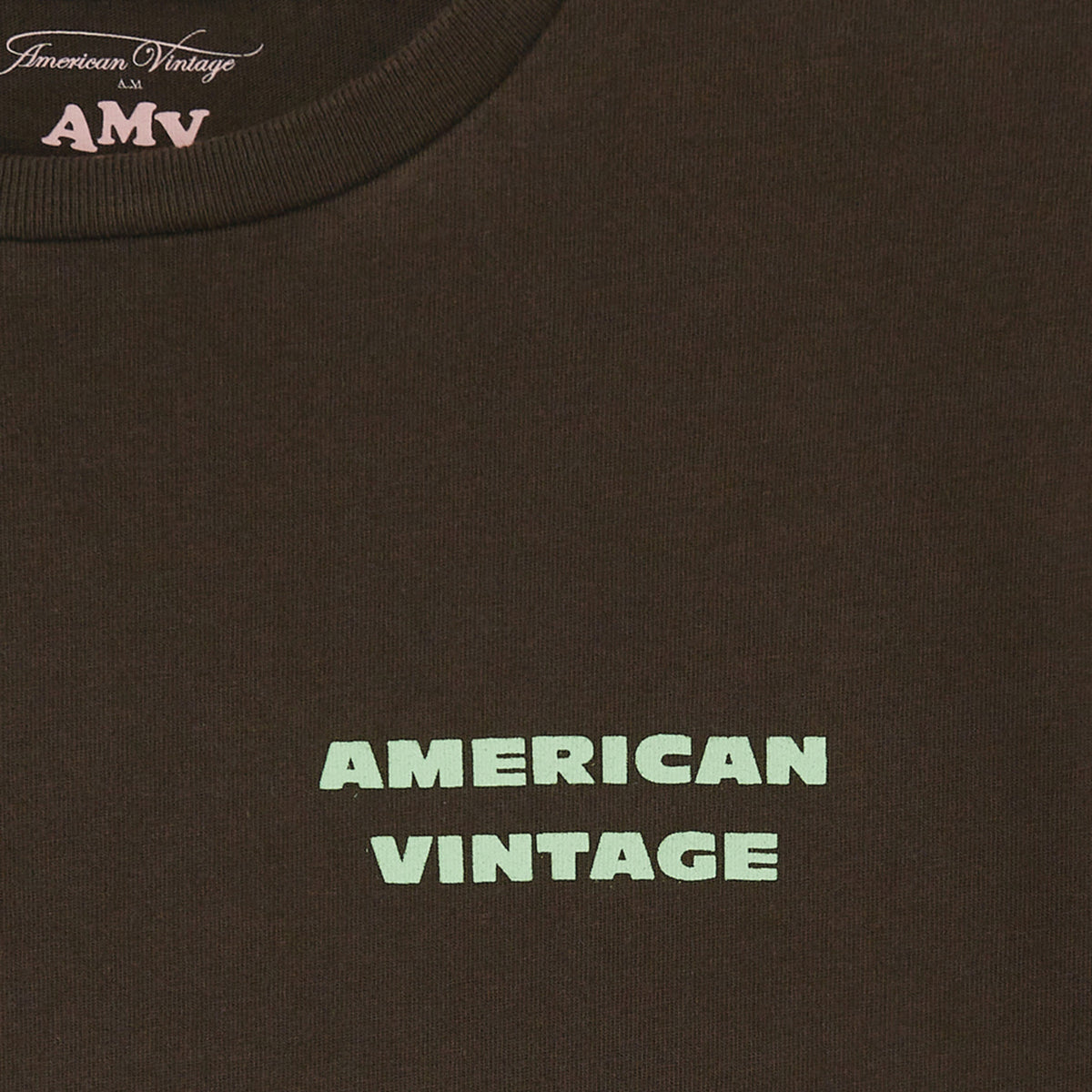 T-shirt Droit manches courtes col rond imprimé American Vintage