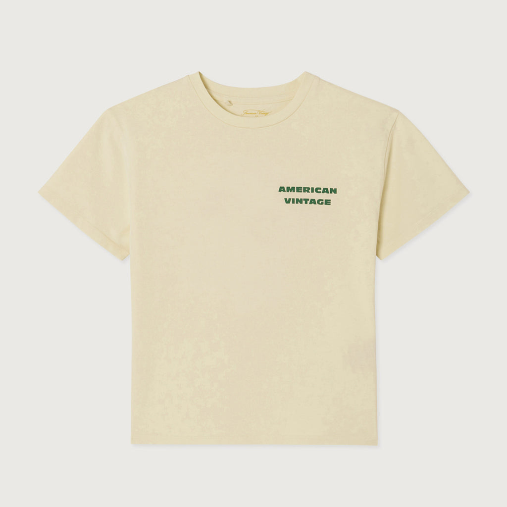 T-shirt Droit manches courtes col rond imprimé American Vintage