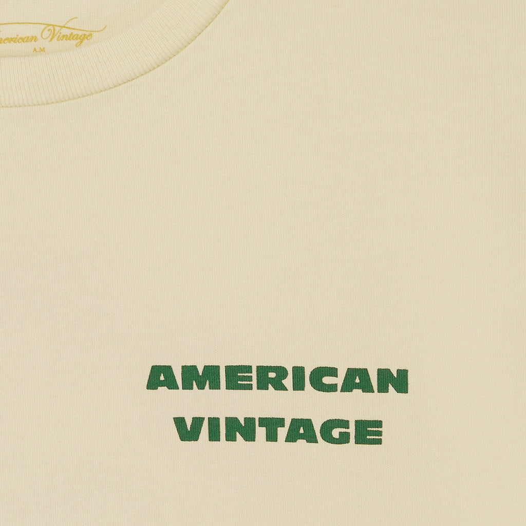 T-shirt Droit manches courtes col rond imprimé American Vintage