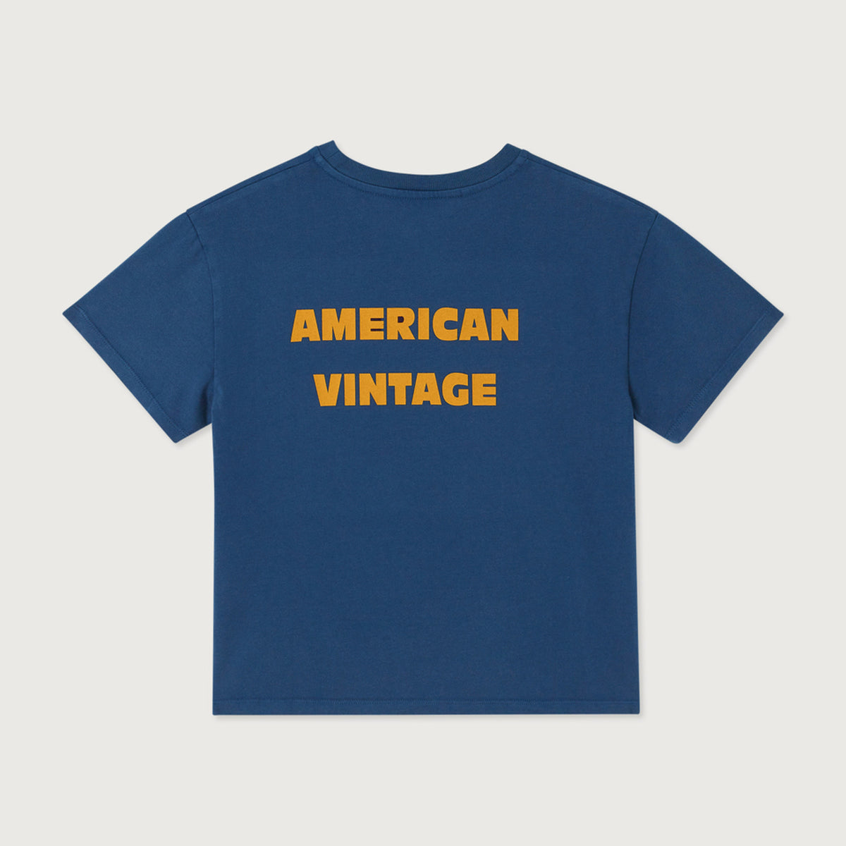 T-shirt Droit manches courtes col rond imprimé American Vintage