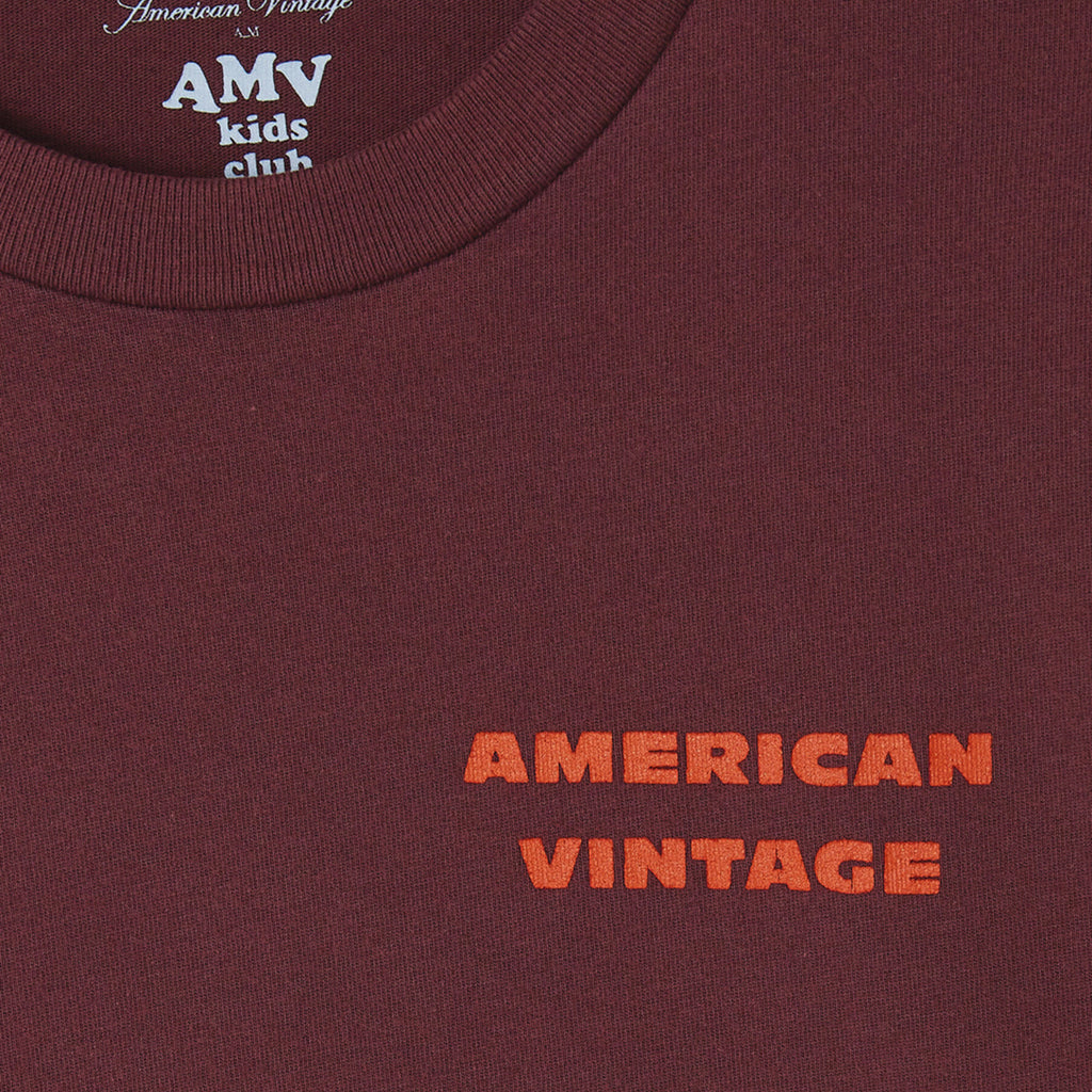 T-shirt Droit manches longues col rond imprimé American Vintage