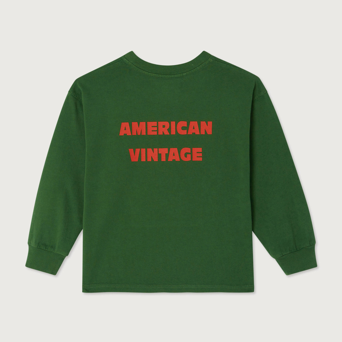 T-shirt Droit manches longues col rond imprimé American Vintage
