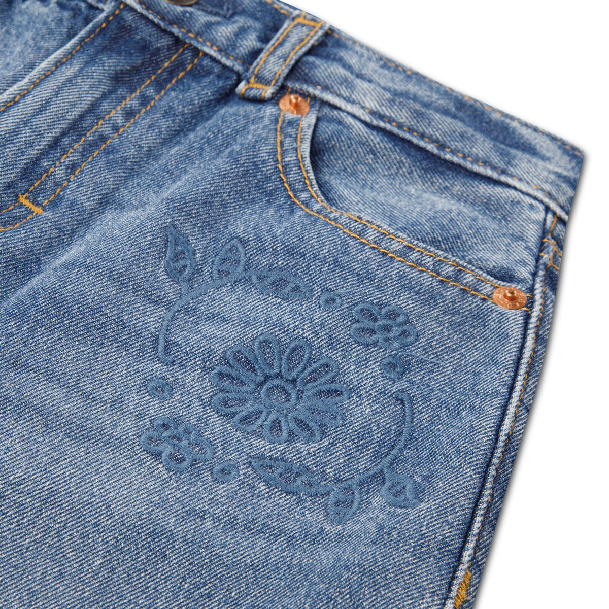 Jean Embroidered high rise bagg Levi's