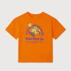 T-shirt Droit manches courtes col rond imprimé American Vintage