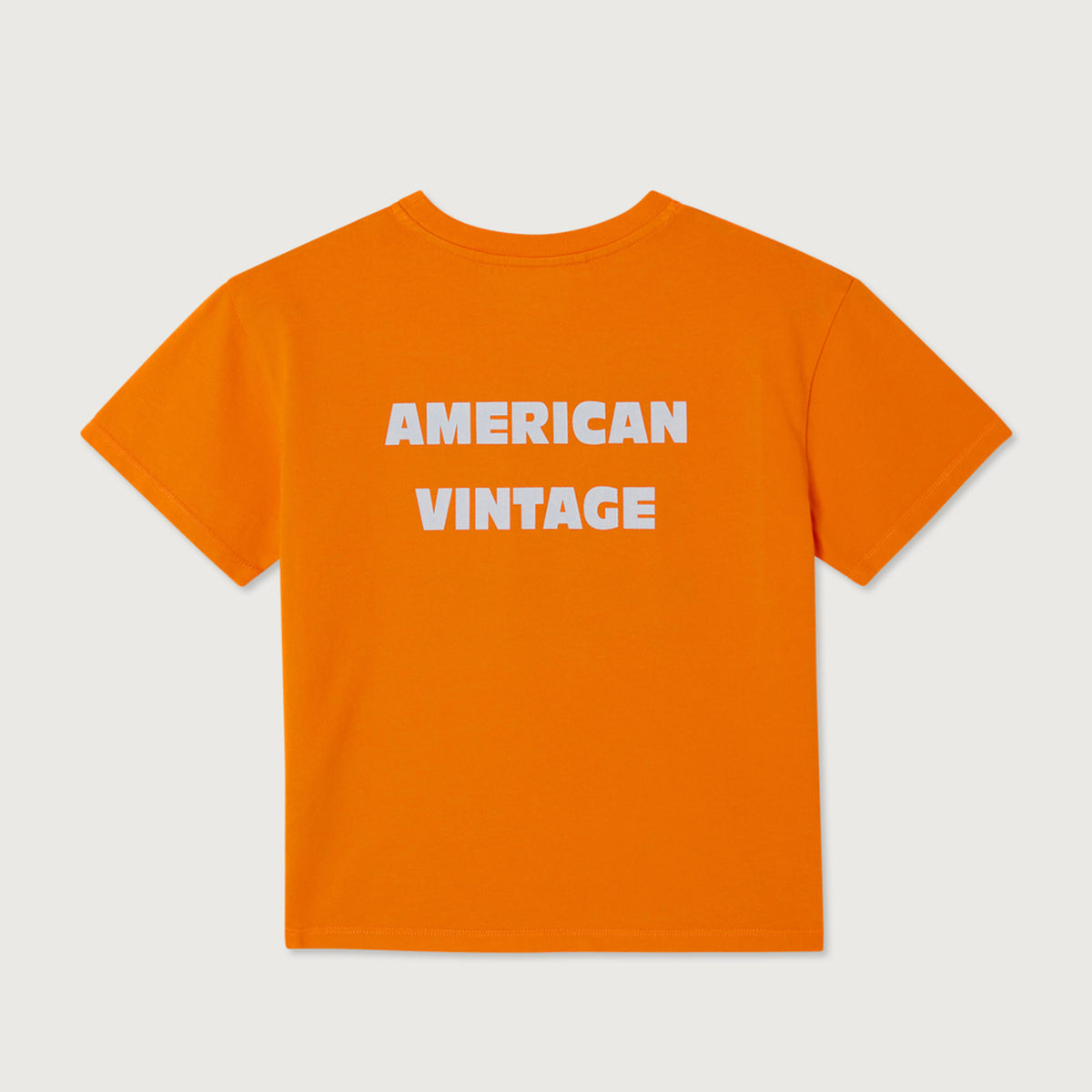 T-shirt Droit manches courtes col rond imprimé American Vintage