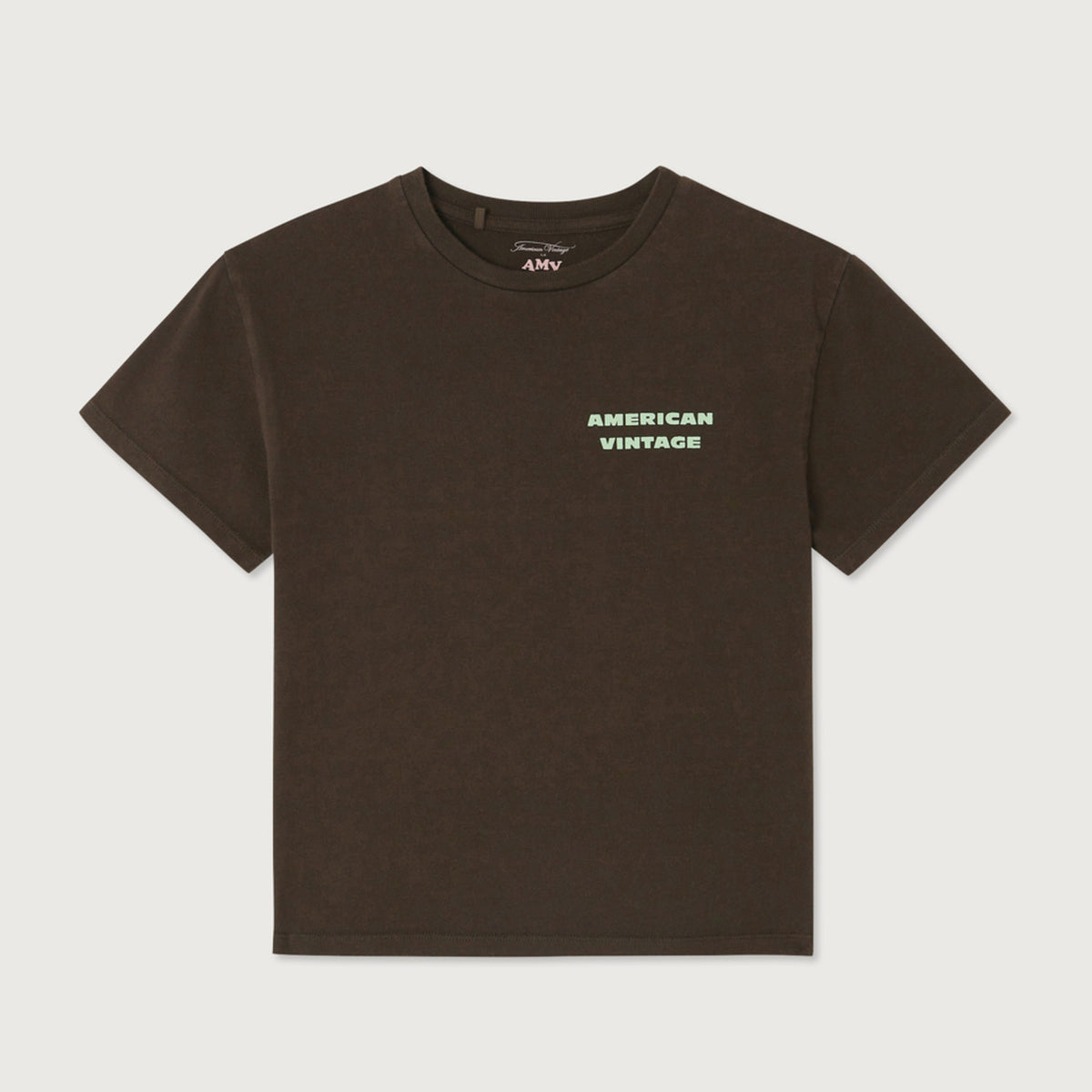 T-shirt Droit manches courtes col rond imprimé American Vintage