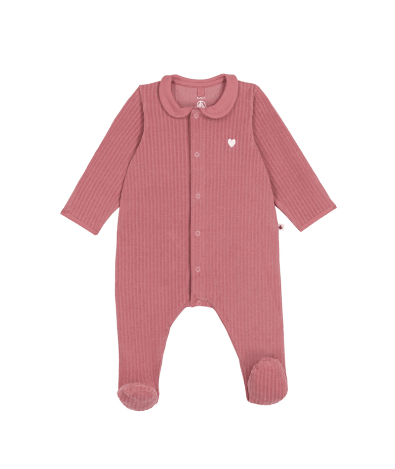 Dors-bien Velours/coeur Petit Bateau