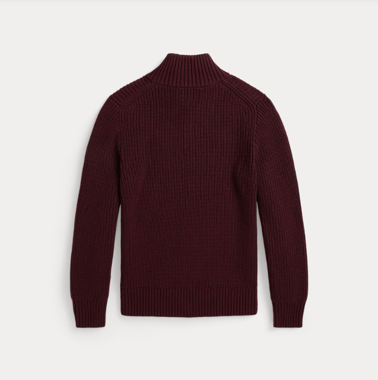 Pull demi-zip coton Navy Ralph Lauren