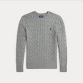 Pull torsadé gris Ralph Lauren