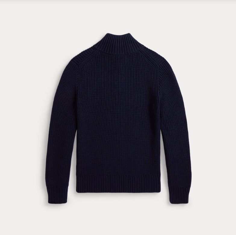 Pull demi-zip coton Navy Ralph Lauren