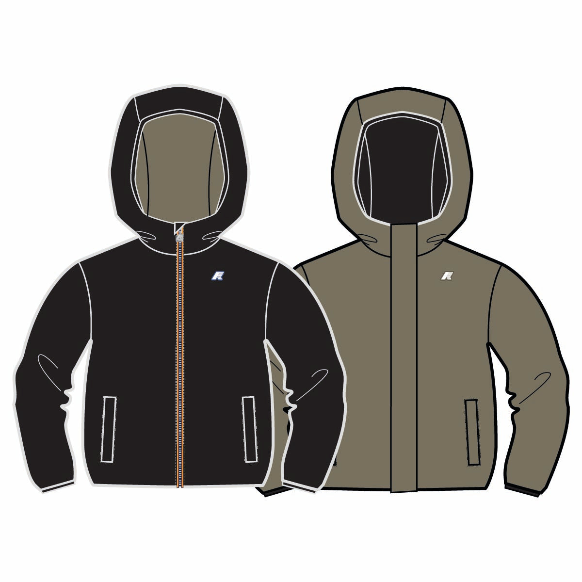 Veste Jack St Warm réversible K-Way