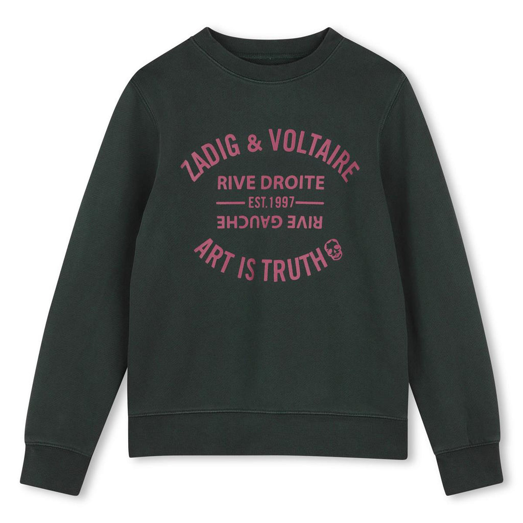 Sweat anthracite écrit Zadig&Voltaire